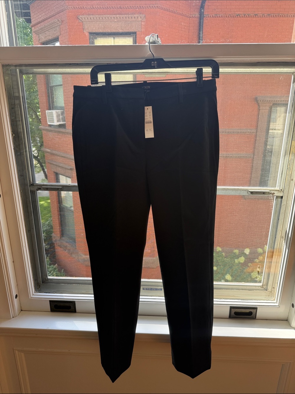 NWT J.Crew Black Tailored Trousers Pants Size 8